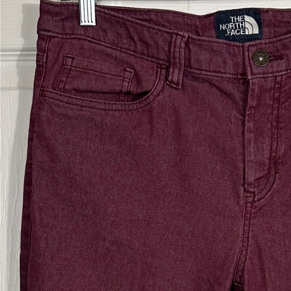 The North Face size 10 jeans, brick color, cotton blend, ankle, spring, autumn - Picture 4 of 16
